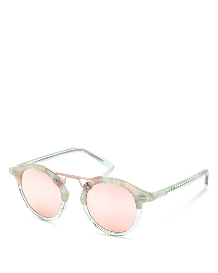 KREWE, Accessories, Krewe St Louis Mirrored Sunnies In Seaglass To Marine  Rose Gold
