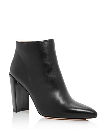 stuart weitzman stretch back leather booties