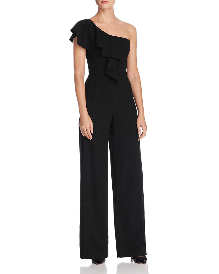Black halo jumpsuit bloomingdales sales