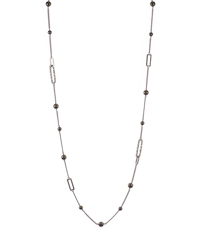 Alexis Bittar Crystal Encrusted Chain Necklace, 30 In Silver