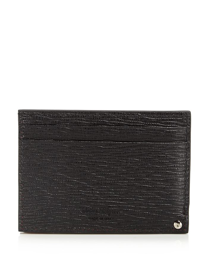 Shop Ferragamo Salvatore  Revival Leather Id Window Card Case In Black