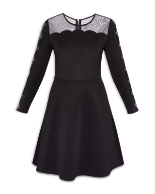 chinese dress ladies Black Black | Sleeveless Lace Applique Midi Dress