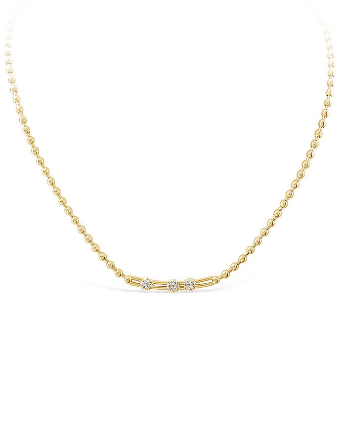 Hulchi Belluni 18k Yellow Gold Tresore Diamond Trio Pendant Necklace, 16 In White/gold