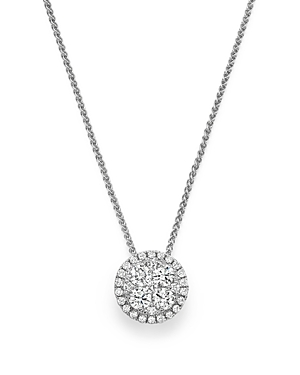 Bloomingdale's Diamond Cluster Round Pendant Necklace in 14K White Gold,.35 ct. t.w. - 100% Exclusiv