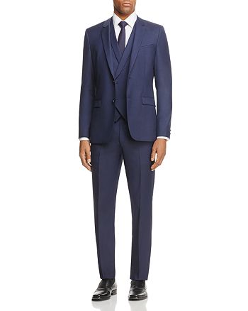 HUGO - Tonal Solid Regular Fit 3-Piece Suit