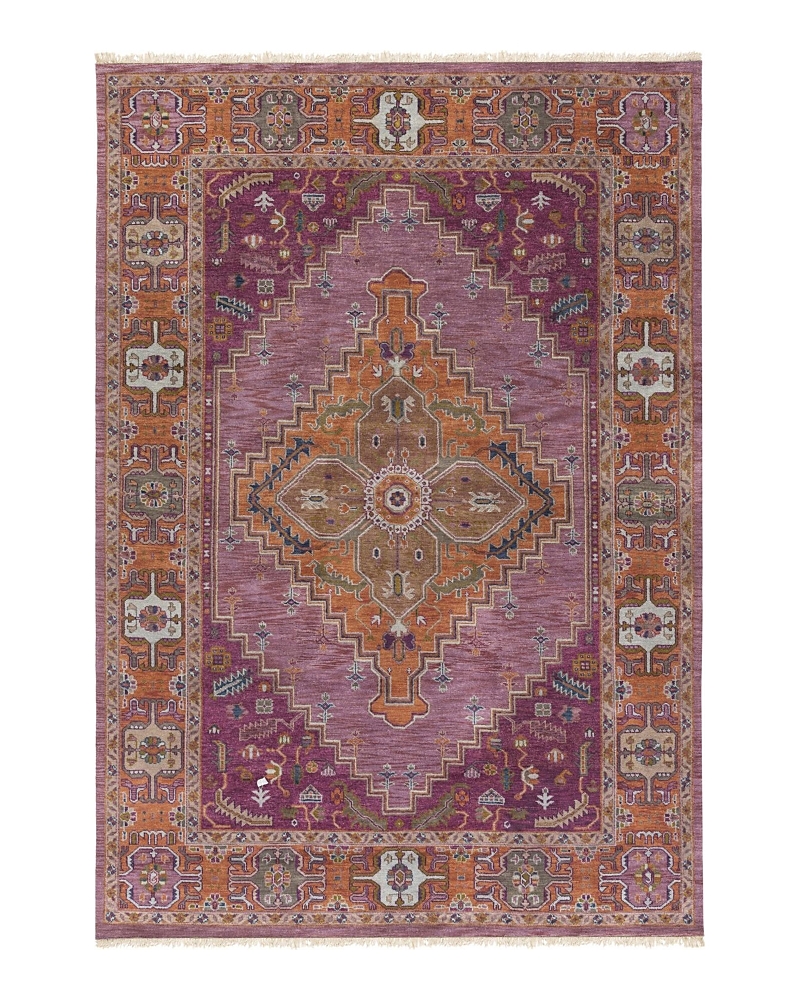 Surya Zeus Area Rug, 8' X 11' In Eggplant/rust/lime