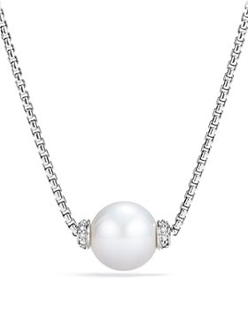 David Yurman - Solari Pendant Necklace with Diamonds & Cultured Freshwater Pearl