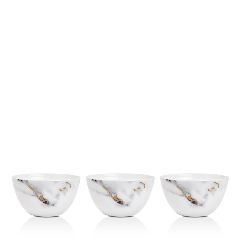 Prouna Marble Nut/olive Bowls, Set Of 3 In Venice Fog
