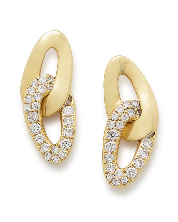IPPOLITA 18K Yellow Gold Cherish Bond Diamond Stud Earrings ...