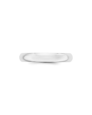 Men's 4mm Half Round Band in 14K White Gold 