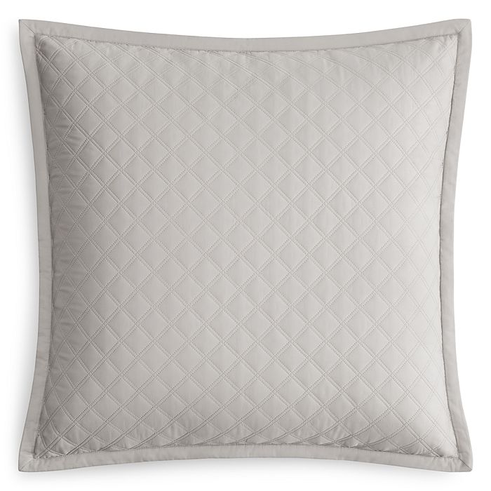 Hudson Park Collection Double Diamond Quilted Euro Sham - 100% Exclusive In Silver