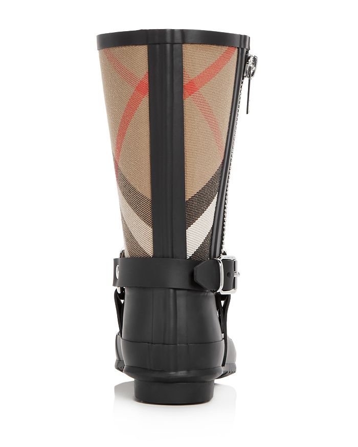 Burberry women's zane clearance signature check rain boots