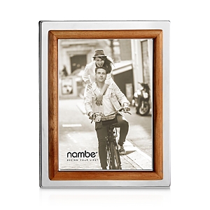 Nambe Nambé Hayden Picture Frame In Silver/wood