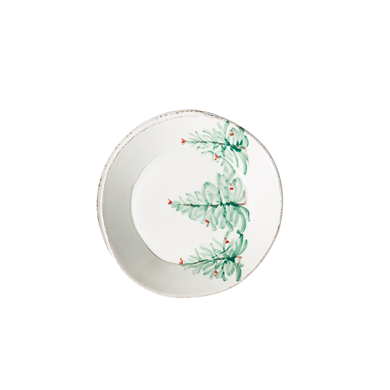 Vietri Lastra Holiday Pasta Bowl In White