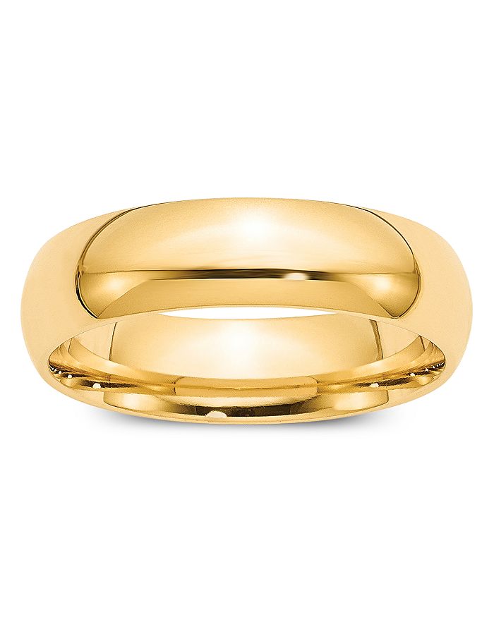 Bloomingdale's Men's 6mm Comfort Fit Band Ring In 14k Yellow Gold - 100% Exclusive