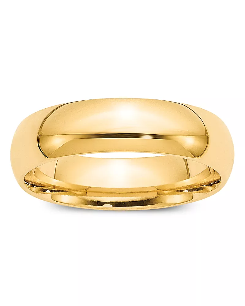 Bloomingdale's Fine Collection Men's 6mm Comfort Fit Band Ring in 14K Yellow Gold