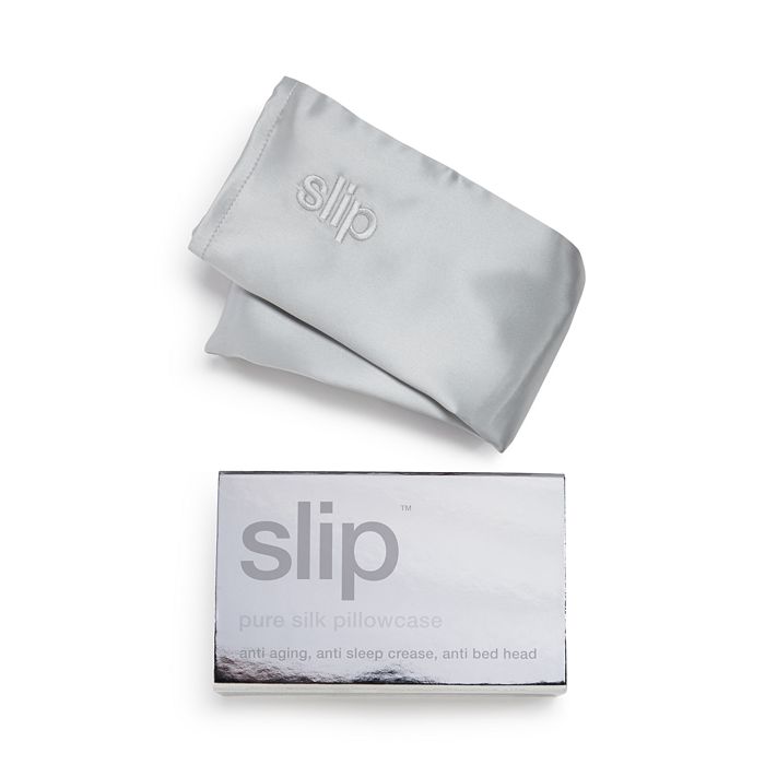 Slip For Beauty Sleep Pure Silk Queen Pillowcase In Silver