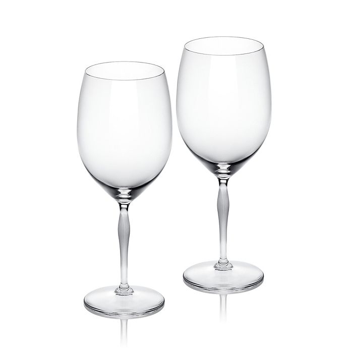Shop Lalique 100 Points Iced Beverage Glass, Set Of 2 In Clear