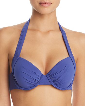 demonstration Compulsion Absence Tommy Bahama Pearl Solid Underwire Full Coverage Molded Cup Halter Bikini  Top | Bloomingdale's
