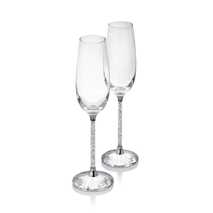 Swarovski Crystalline Champagne Flutes, Set of 2
