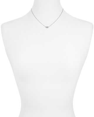 Sterling Silver Evil Eye Pendant Necklace, 15" - Exclusive