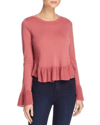 Joie Iona Wool-Silk Ruffled Sweater 