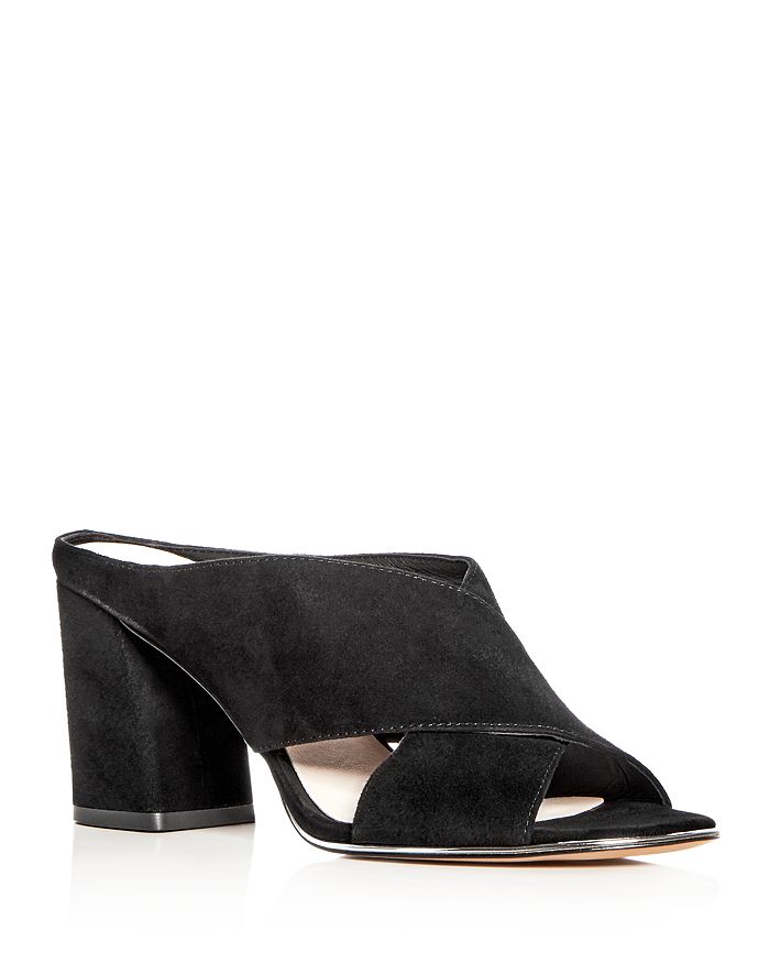 Kenneth Cole Women s Lyra Suede Block Heel Slide Mules