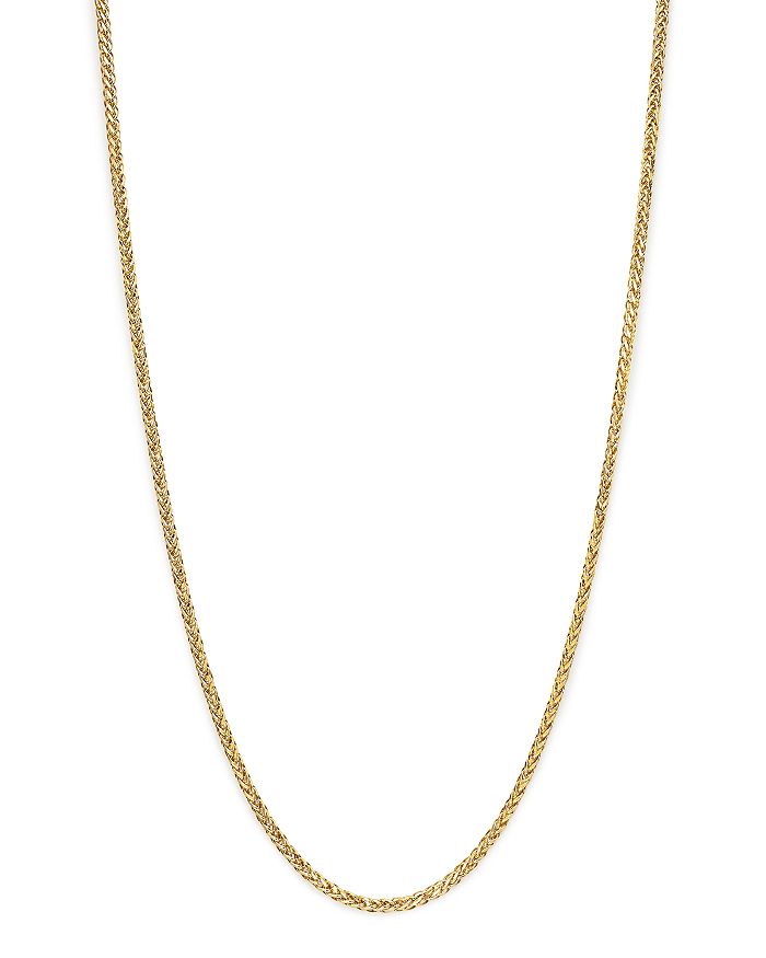 Bloomingdale's Men's Solid Wheat Chain Necklace In 14k Yellow Gold, 24 - 100% Exclusive