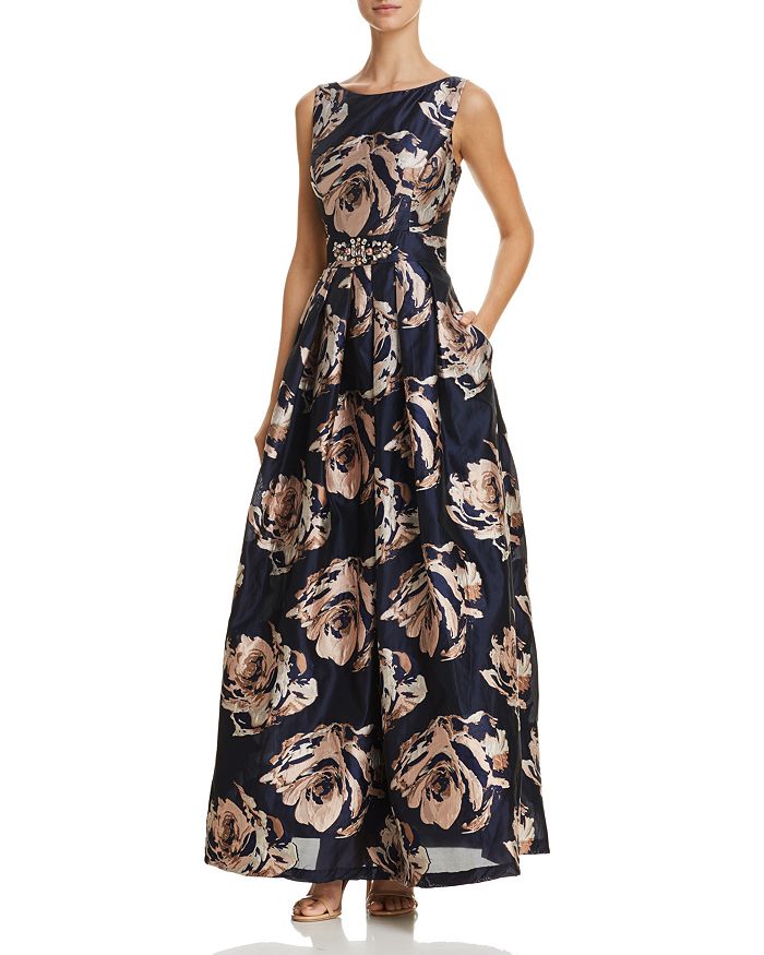 Eliza J Embellished Floral Ball Gown | Bloomingdale's