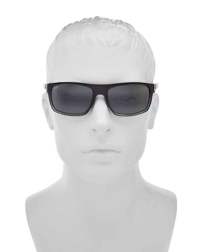 Maui Jim Men's Byron Bay Polarized Mirrored Wrap Sunglasses, 62mm In