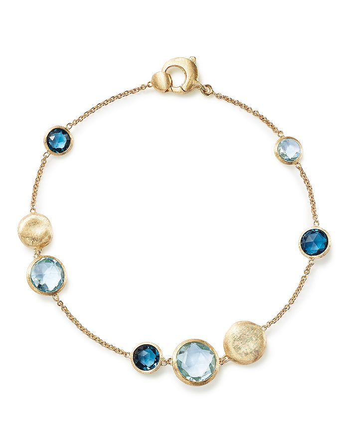 Shop Marco Bicego 18k Yellow Gold Jaipur Mixed Blue Topaz Bracelet - 100% Exclusive In Blue/gold