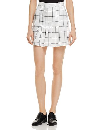 The Fifth Label Atticus Pin-Tucked Checked Skirt | Bloomingdale's