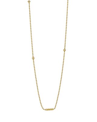 LAGOS - Caviar Gold Collection 18K Gold Beaded Station Necklace, 16"