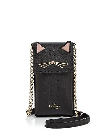 kate spade new york Cat North South Leather Phone Crossbody | Bloomingdale's