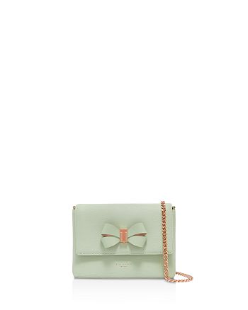Ted Baker - Bowii Bow Detail Mini Bark Leather Crossbody