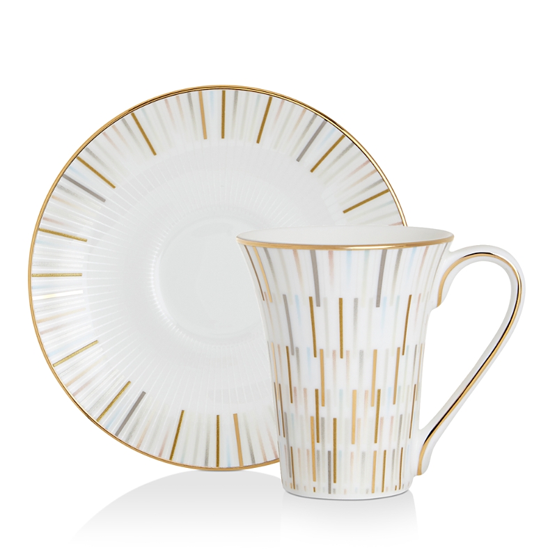 Prouna Luminous Espresso Cup & Saucer In Gold