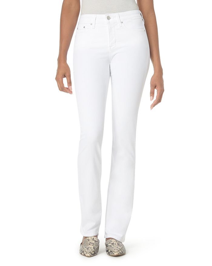 NYDJ NYDJ Petite Marilyn Straight-Leg Jeans in Optic White | Bloomingdale's