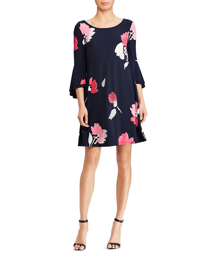 Ralph lauren floral bell sales sleeve dress