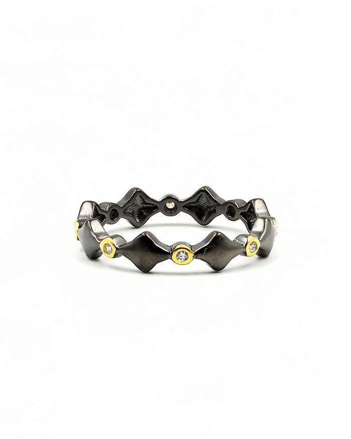 Freida Rothman Stackable Ring In Black And