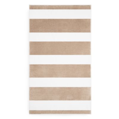 Hudson Park Collection Westport Stripe Beach Towel - 100% Exclusive In Toffee