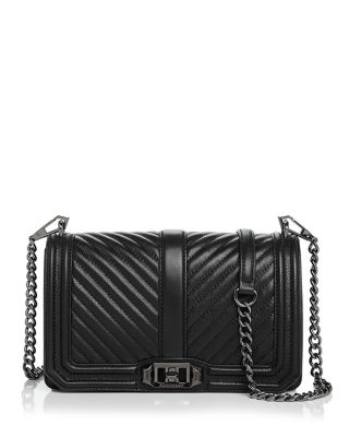 rebecca minkoff chevron quilted love crossbody black