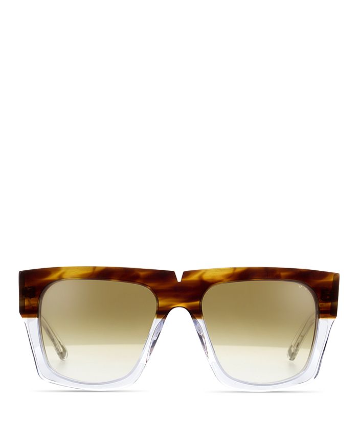 Pared Eyewear Women's Bigger & Better Oversized Square Sunglasses, 54.5mm In Havana Clear/brown