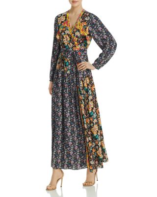 floral maxi wrap dress