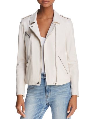 Rebecca Taylor Washed Leather Moto Jacket | Bloomingdale's