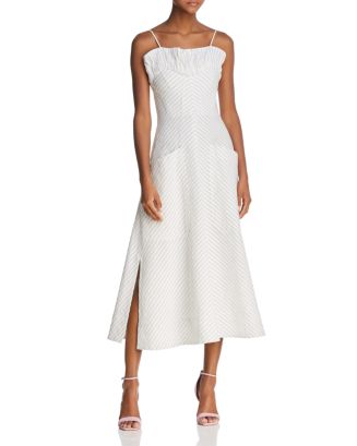 Rebecca Taylor Striped Midi Dress | Bloomingdale's