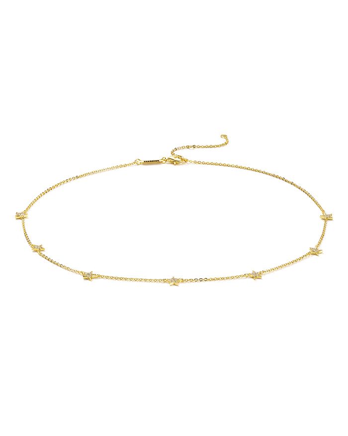 Shop Argento Vivo Pave Star Choker Necklace, 15 In Gold
