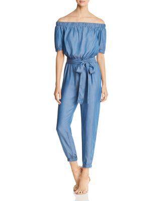 michael stars off the shoulder jumpsuit