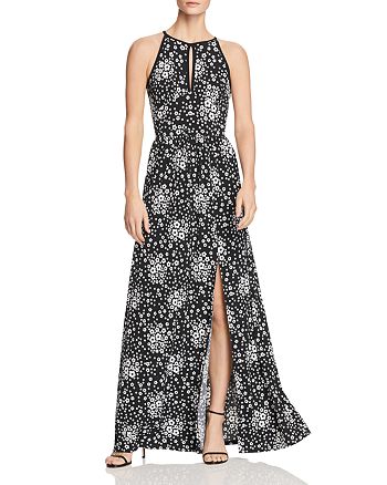 MICHAEL Michael Kors Mod Floral Halter Maxi Dress | Bloomingdale's