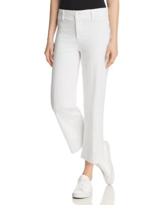 PAIGE Clean-Front Nellie Jeans in Crisp White | Bloomingdale's