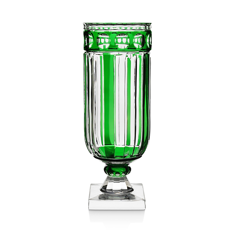 William Yeoward Crystal Emerald Footed Hurricane In Green